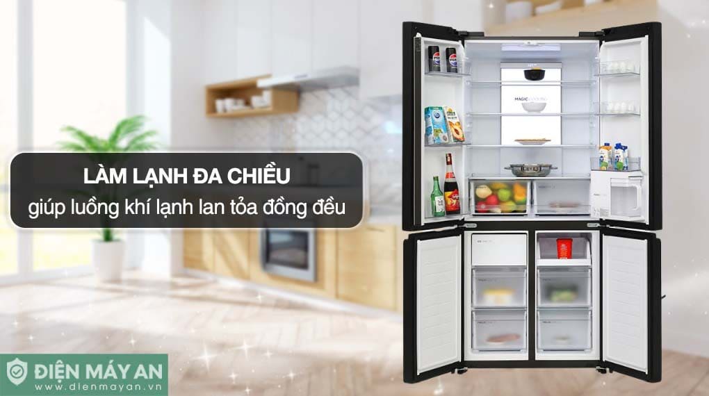 Tủ lạnh Aqua Inverter 522 lít Multi Door AQR-MA600XA(WGL)U1